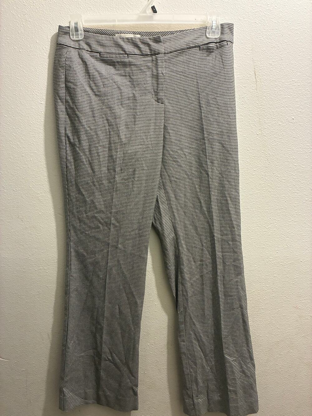 Talbots Houndstooth Trousers Pants Black White Workwear Career Women's 10 Petite
